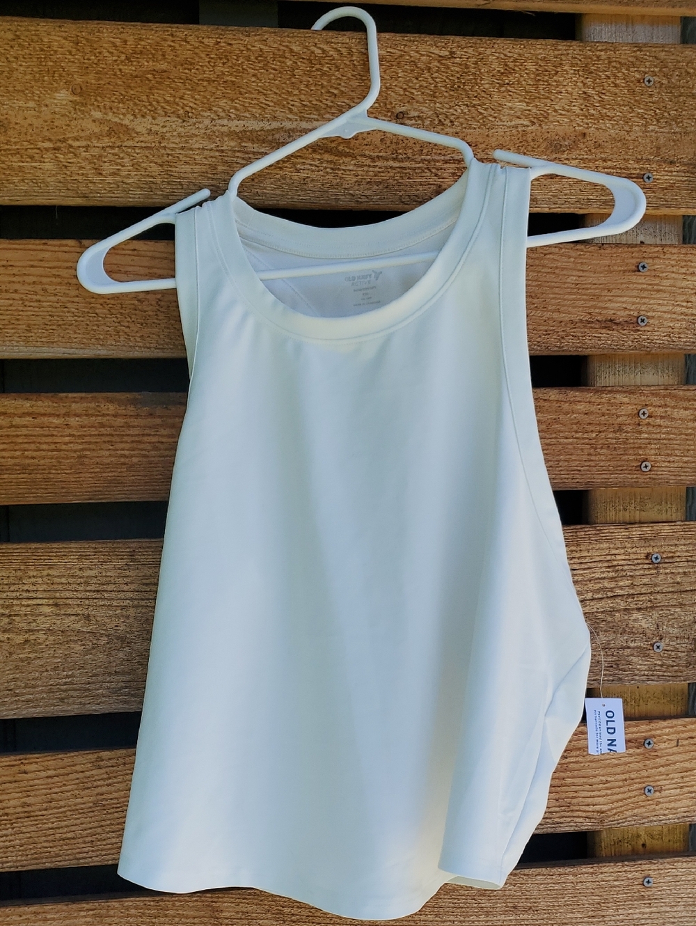 Old Navy White Tank Top - Lightweight Sleeveless Active Shell